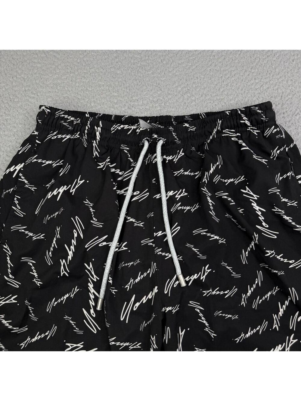 YoungLA Black Mesh Lined Swim Trunks Shorts Men's XL (30x7.5) Pockets